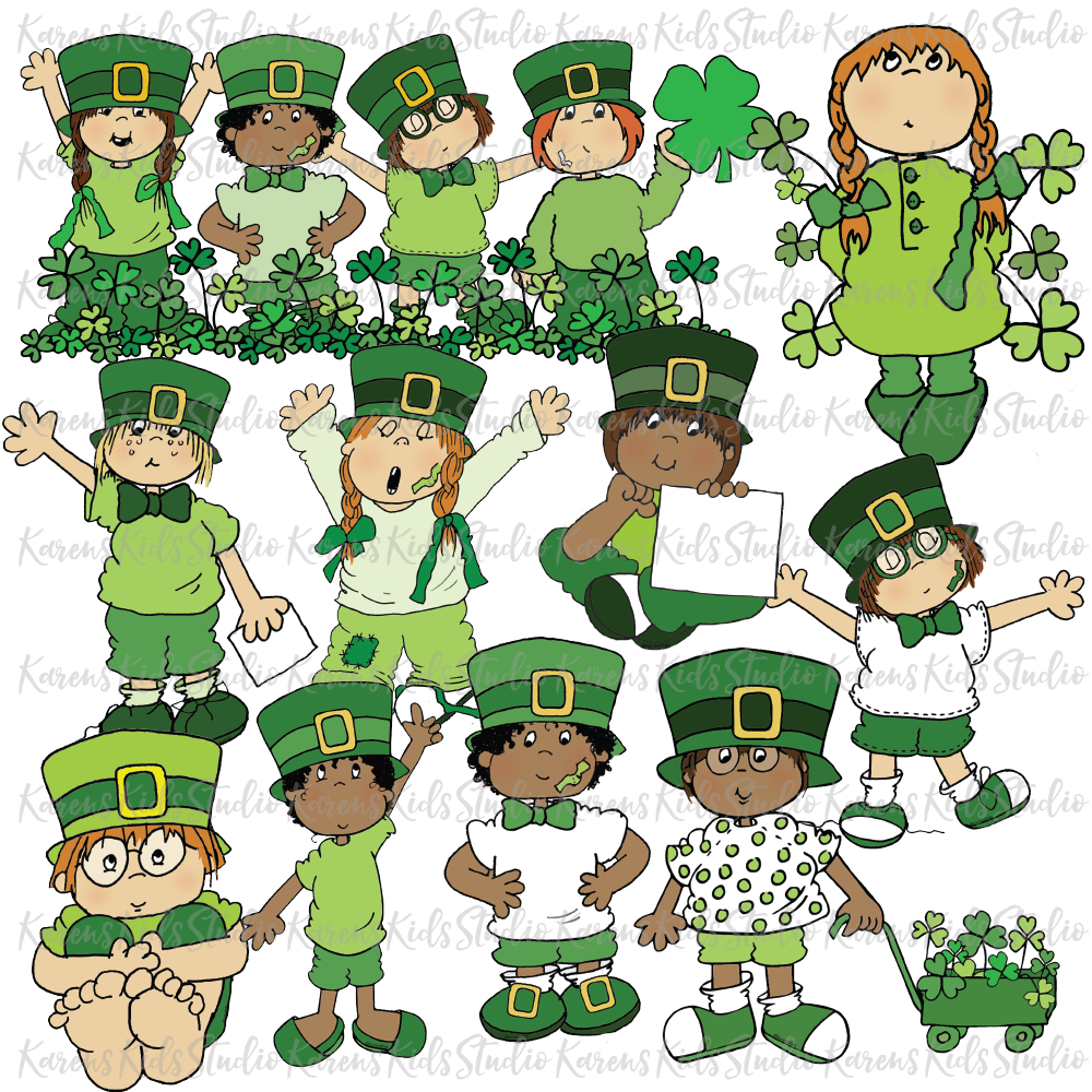 Sample page of St. Patrick's Day clip art