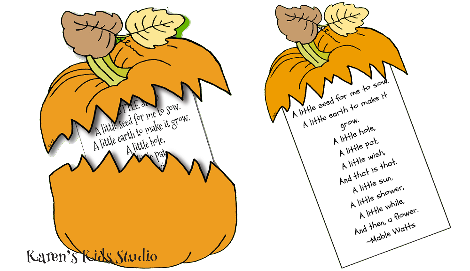 Pumpkin writing and craft project sample
